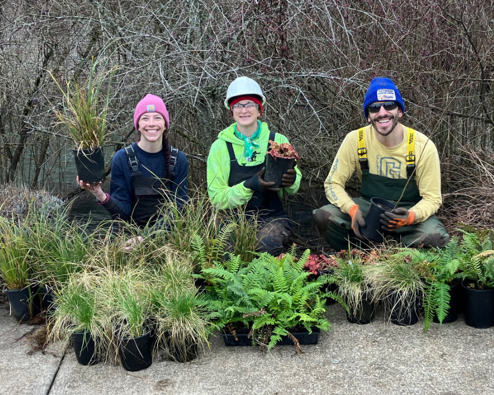 Pudding River Crew Planting Natives