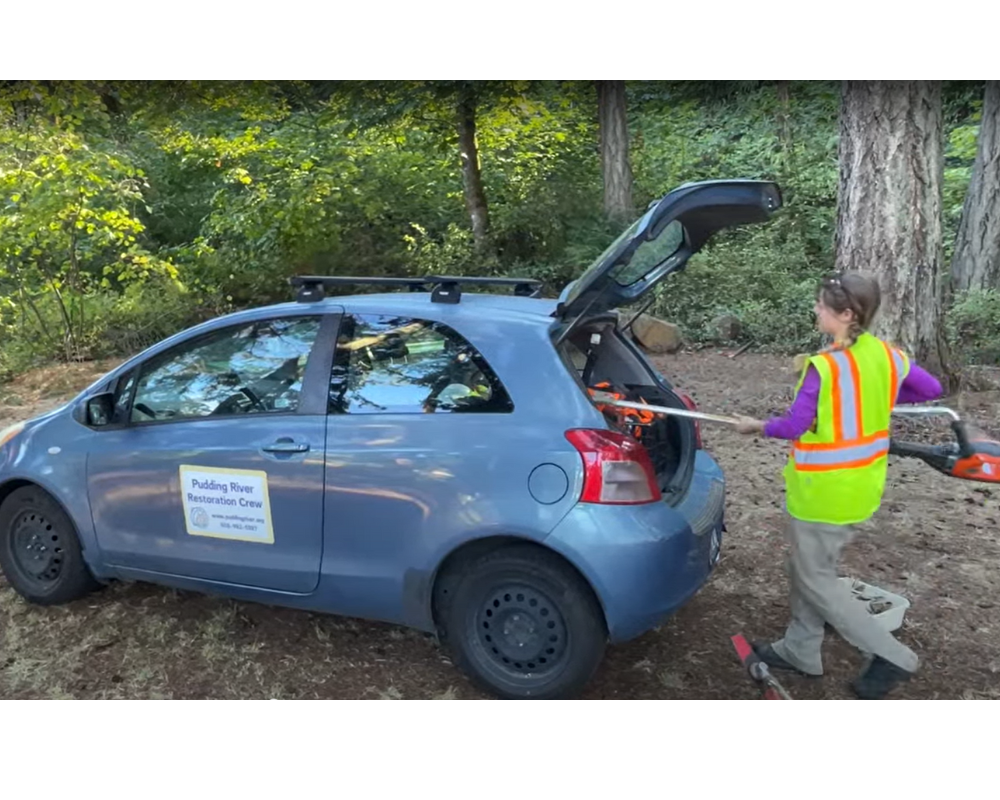Loading tools into a Toyota Yaris